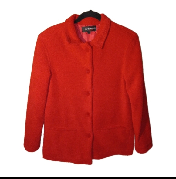 Sandro Sport Jackets & Blazers - Nwot Sandro Sport Vintage Red Teddy Lined Blazer Small